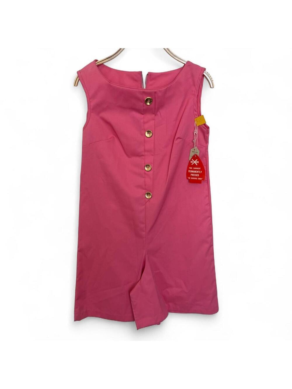 Vintage 1960s Deadstock Pink Romper READ DESCRIPTION